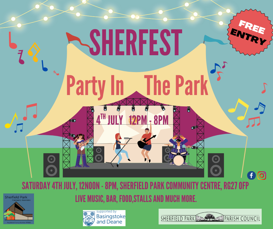 Official poster Sherfest Party In The Park 2025 (1)