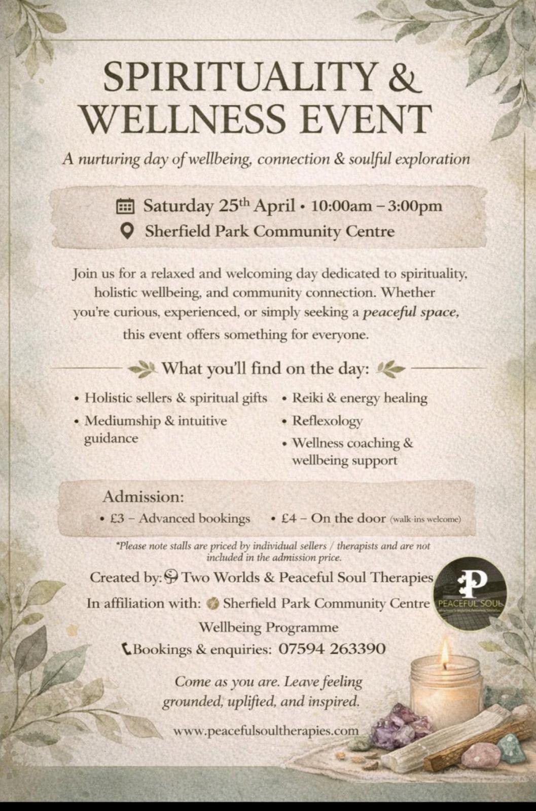Spirituality and Wellness Event | Sherfield Park Community Association