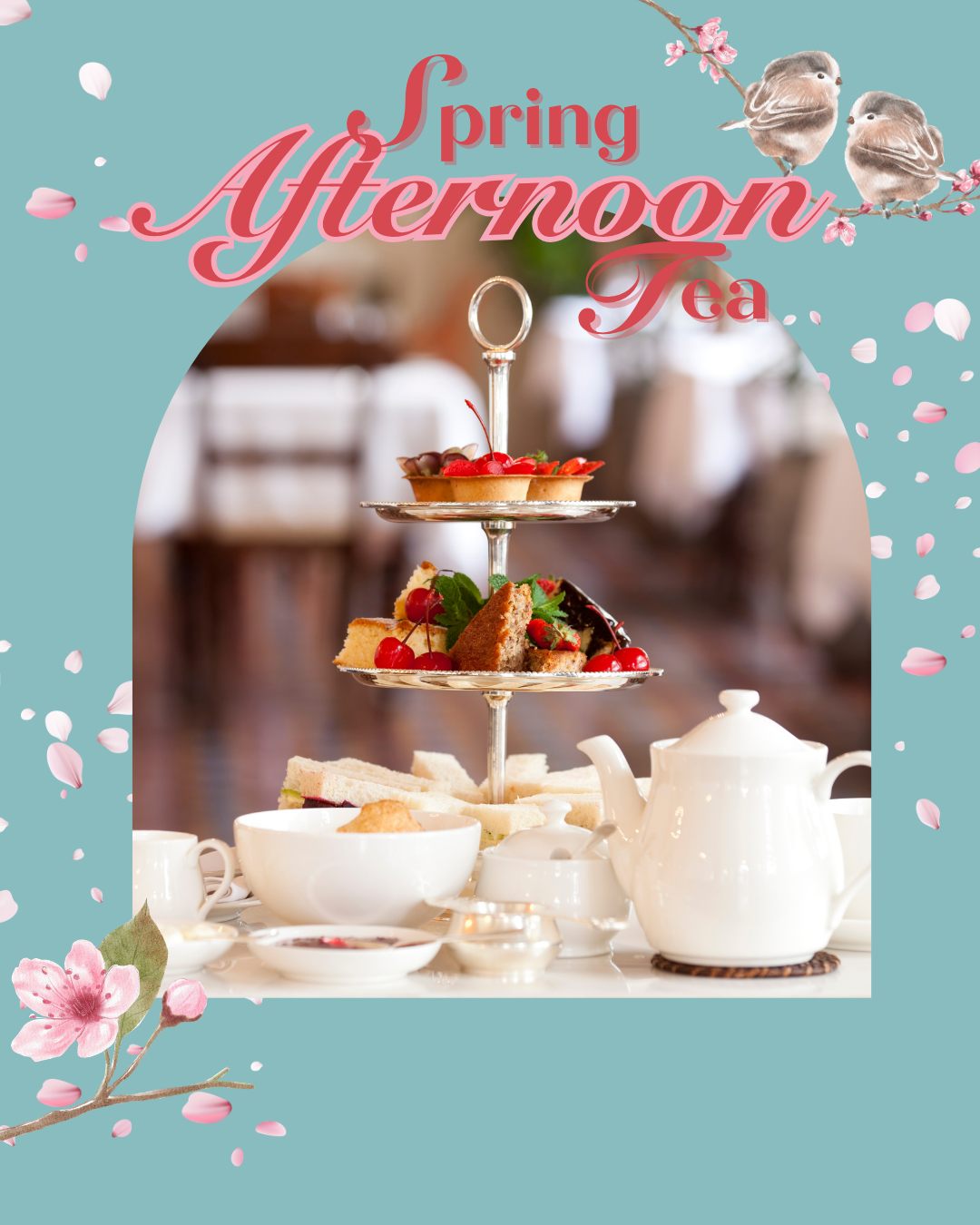 Spring Afternoon Tea Cafe Restaurant Promotion Instagram Post (3)